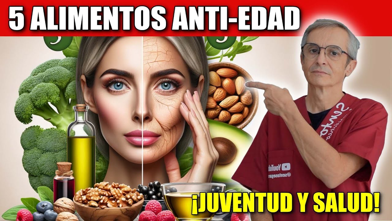 5 alimentos para mantenerte joven y saludable | Los mejores alimentos antienvejecimiento