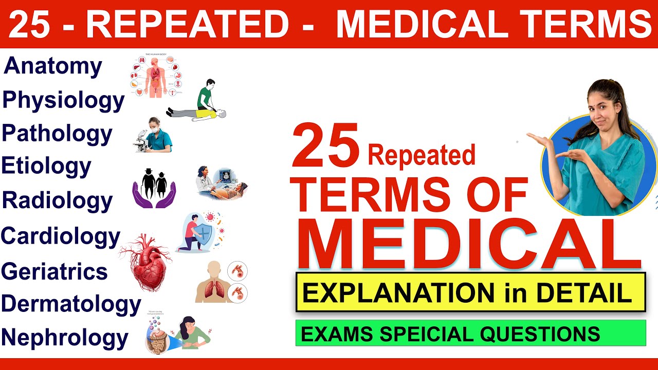 25 medical terms | medical  terminology | medical terms with explanation | learn medical terms |