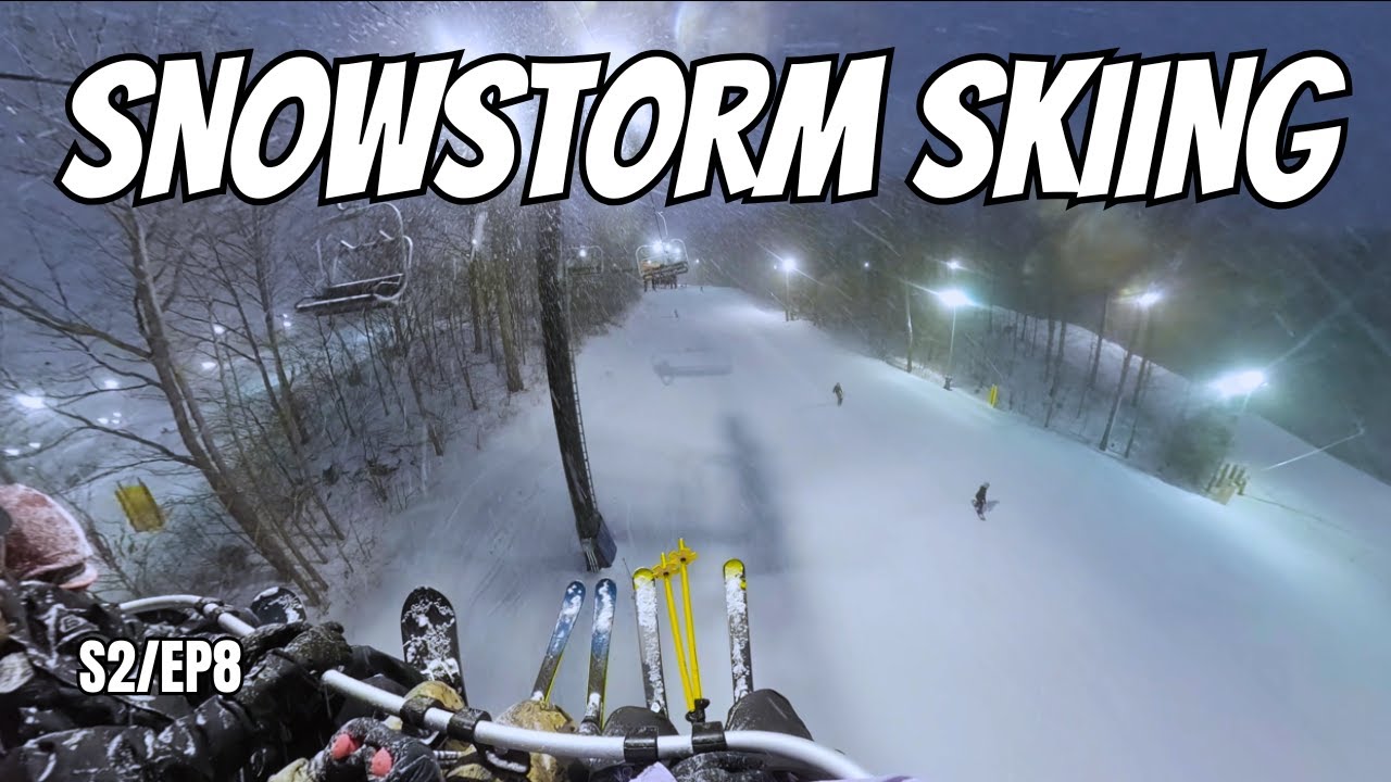 SKIING in a SNOWSTORM at GLEN EDEN