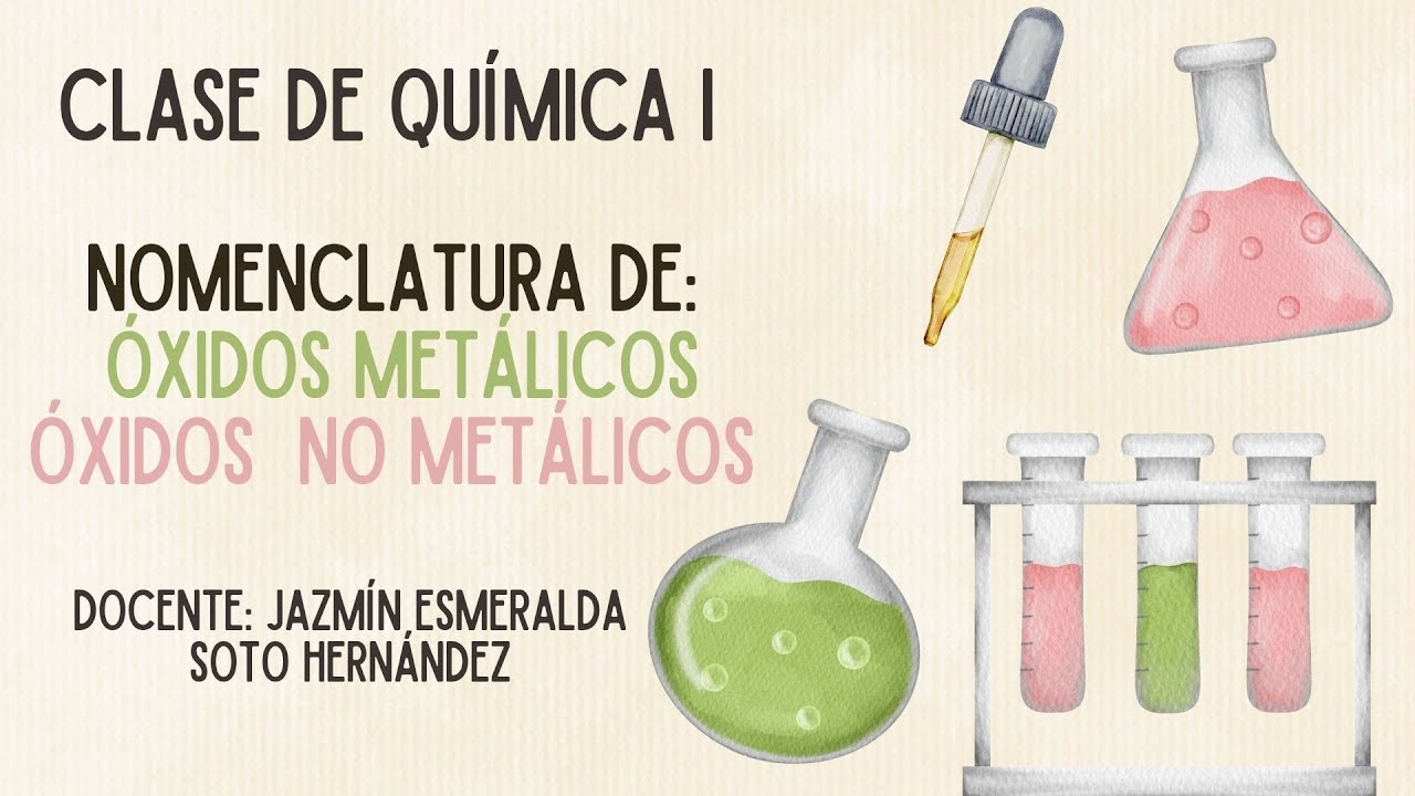 Nomenclatura óxidos metálicos y óxidos no metálicos