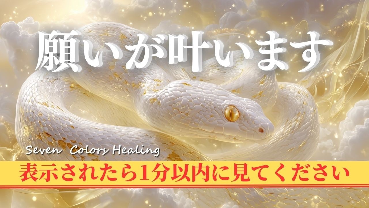 【願いが叶う】絶対に逃してはいけない白蛇様からのスピリチュアルメッセージ/聴くだけで幸福になる/運気上昇の音楽