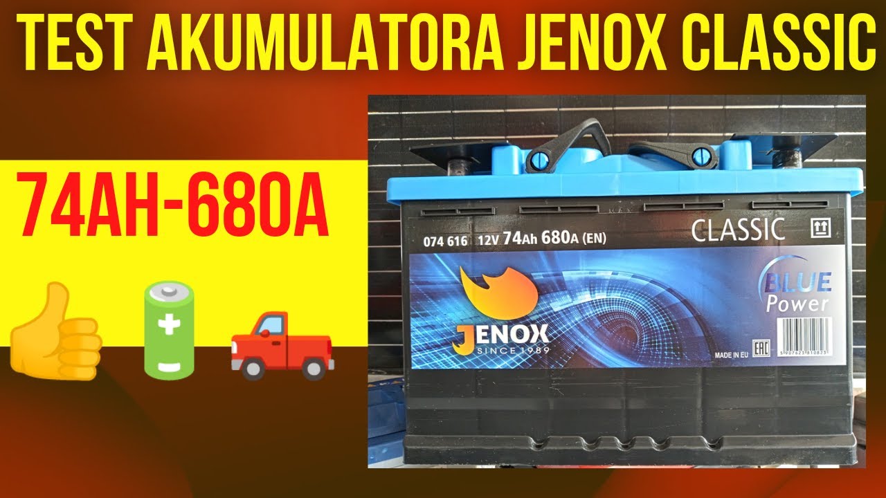 Akumulator Jenox Classic 74Ah 680A TEST