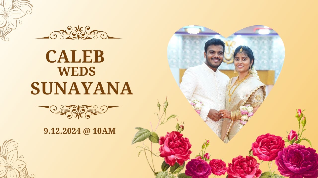 Caleb Weds Sunayana || Telugu Christian Marriage || LIVE || 09-12-2024 || God is Love