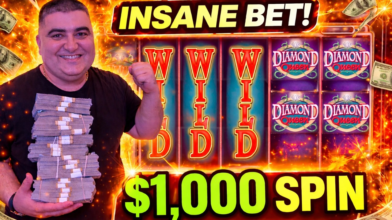 $1,000 Spins Landed A LIFE-CHANGING JACKPOT on DIAMOND QUEEN! 😱💰