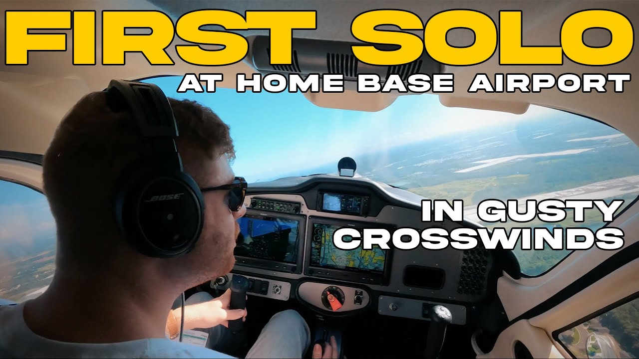 4K | Student Pilot First Solo Flight at Home Base Airport - Tecnam P2008