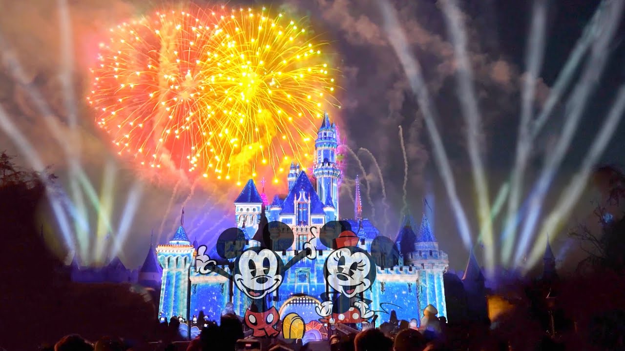 FULL Mickey's Mix Magic Fireworks 2025 at Disneyland - Center Castle Angle POV!