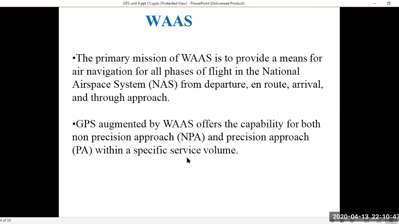 WAAS- Wide Area Augmentaion System