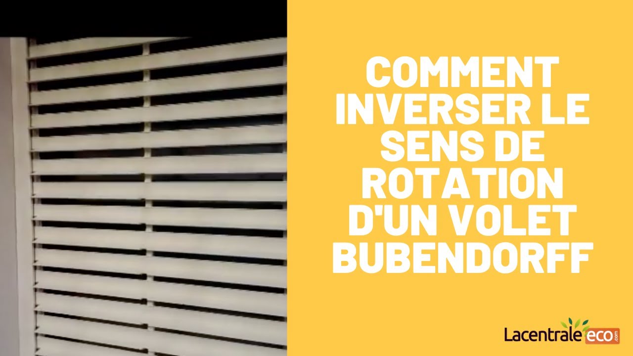 Inverser le sens de rotation d'un moteur Bubendorff- lacentrale-eco