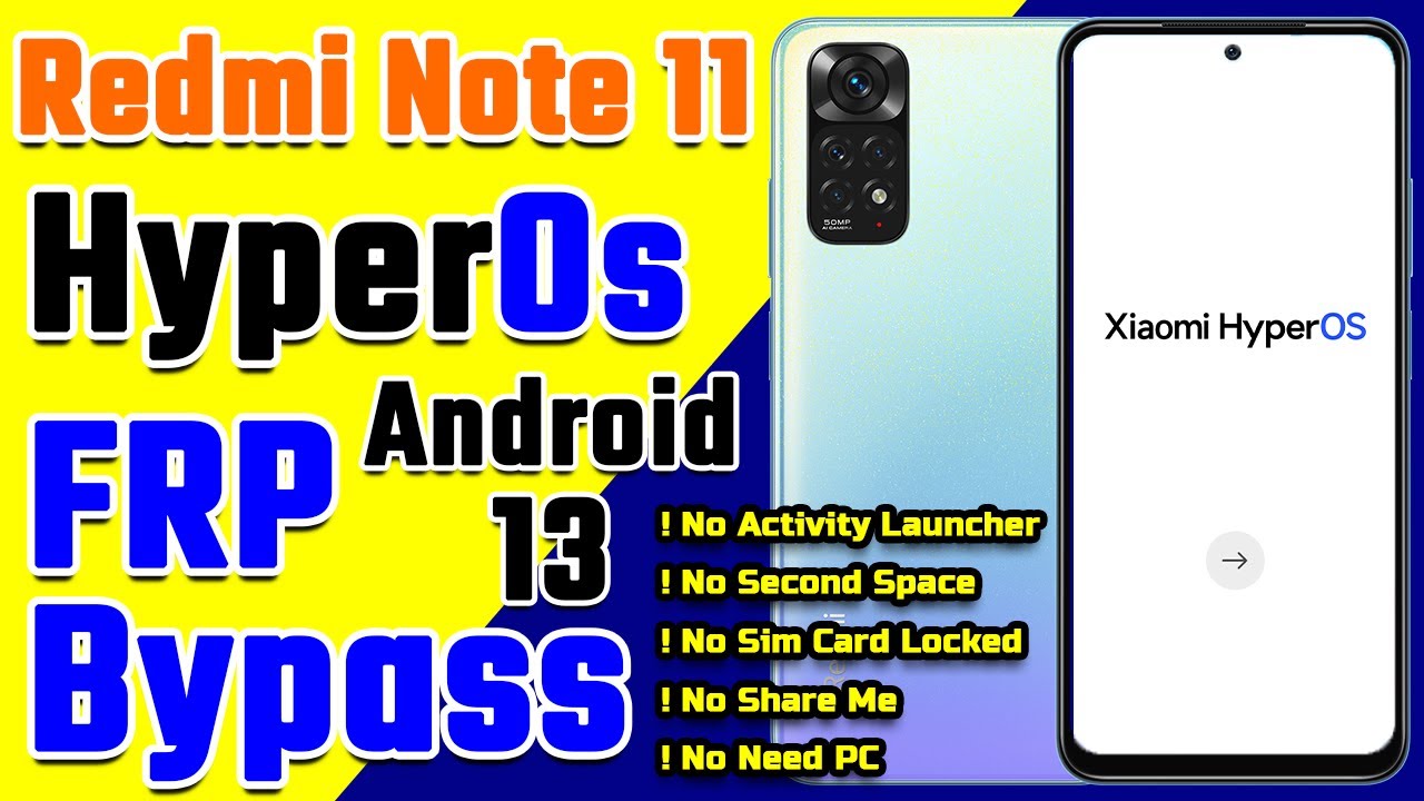 Redmi Note 11, 11s (HyperOs) Обход FRP без ПК | Разблокировка аккаунта Google 2025 [приложения не...