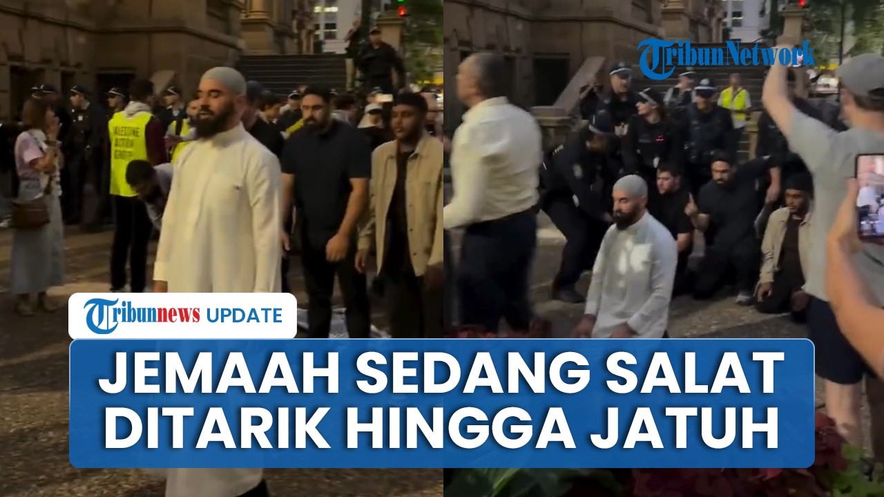 Demo Tolak Presiden Israel Ricuh, Polisi Australia Bubarkan Orang-orang Muslim yang Salat Berjemaah