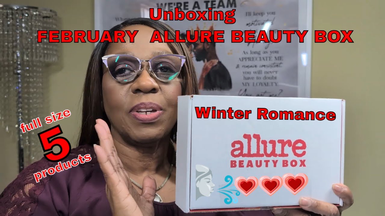ALLURE BEAUTY BOX Unboxing February 5 full size products #seasonedbeautiesunbox