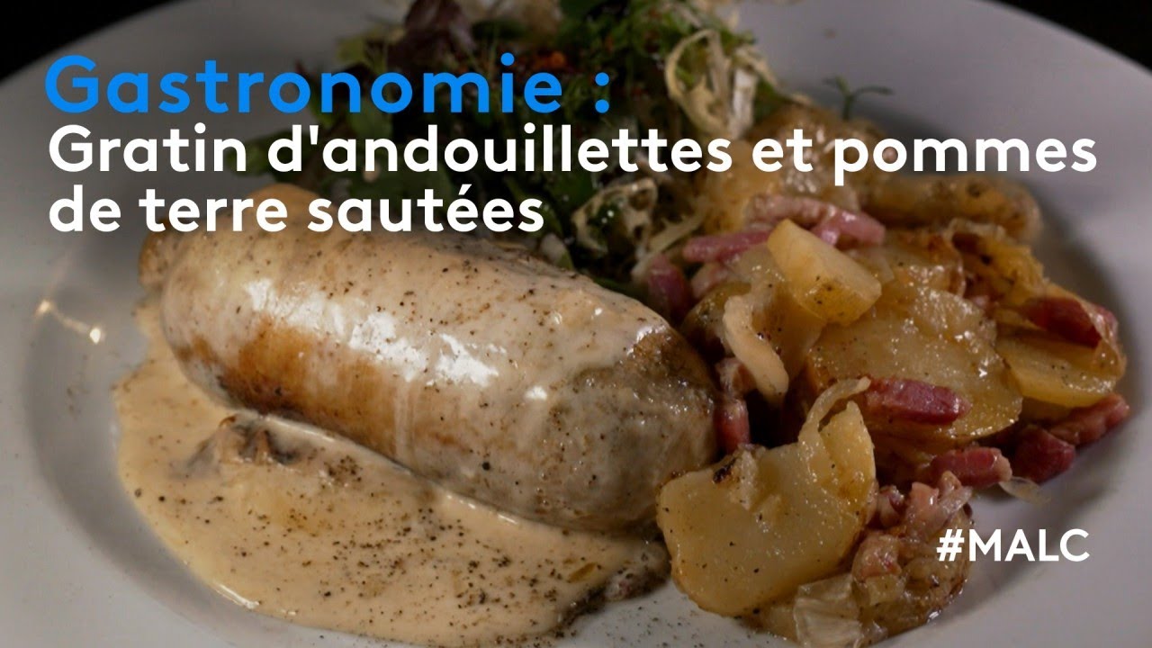 Gastronomie : gratin d'andouillettes et pommes de terre