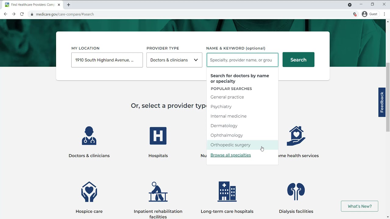 Medicare How to Find Care Providers