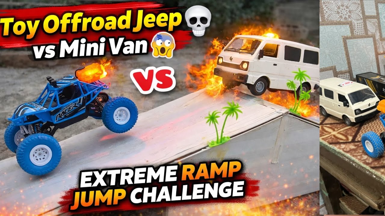 RC Jeep & Tesla Car Extreme Off-Road Challenge in the Mountains!