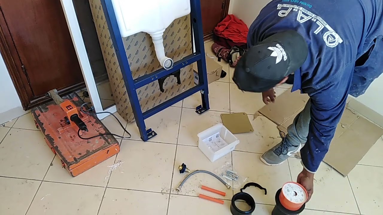 شرح طريقة تركيب مرحاض معلق.