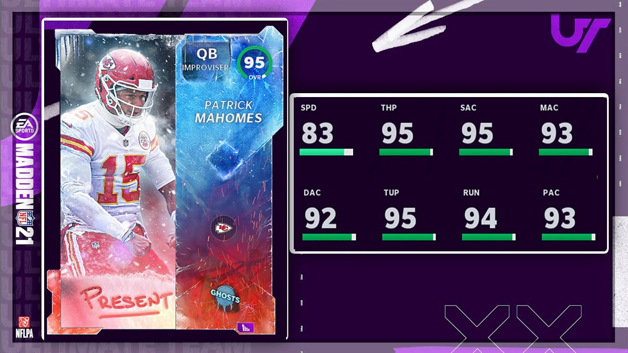 MUT 21 ZERO CHILL NEW GHOST CARDS COMING TOMORROW! 95 OVERALL PATRICK MAHOMES! | MADDEN 21