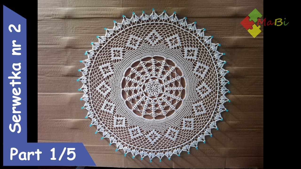 Serwetka nr 2 rząd 1-8/ łapacz snów / Crochet doily round 1-8