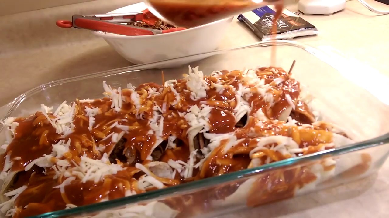 Shredded Beef Enchiladas