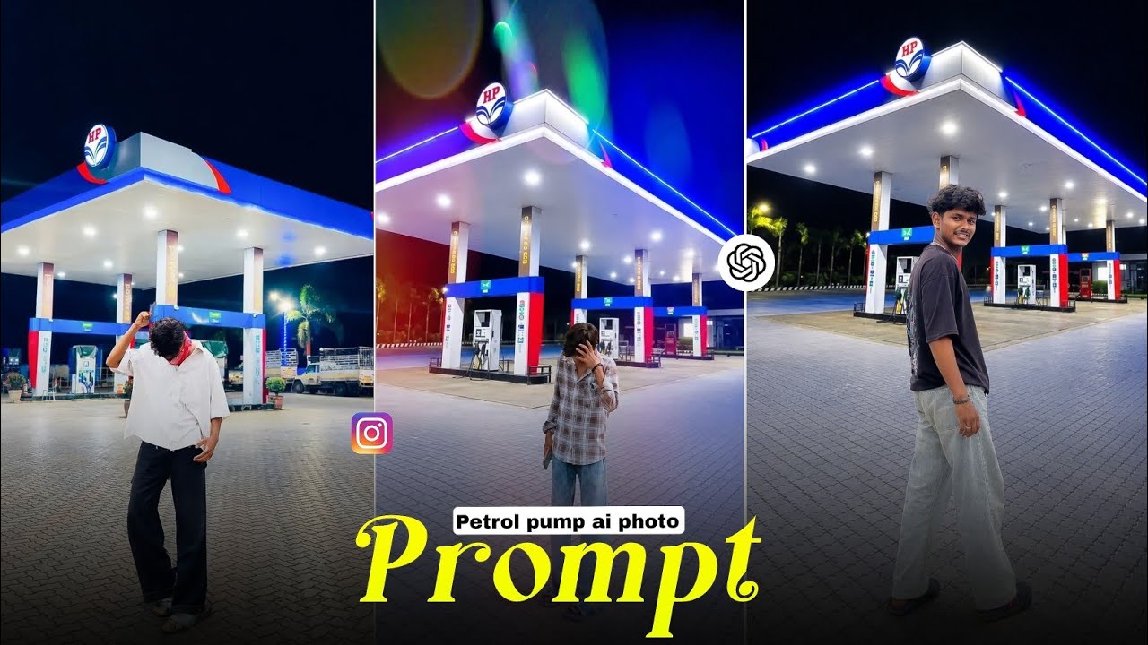Instagram Trending Petrol Pump AI Photo Editing Prompt | AI Night Petrol Pump Photo Edit In ChatGPT