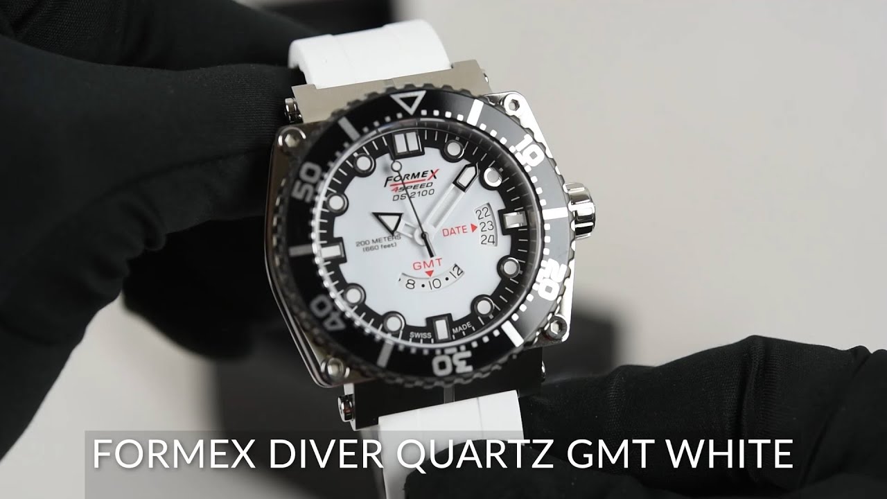 Formex Diver Quartz GMT White