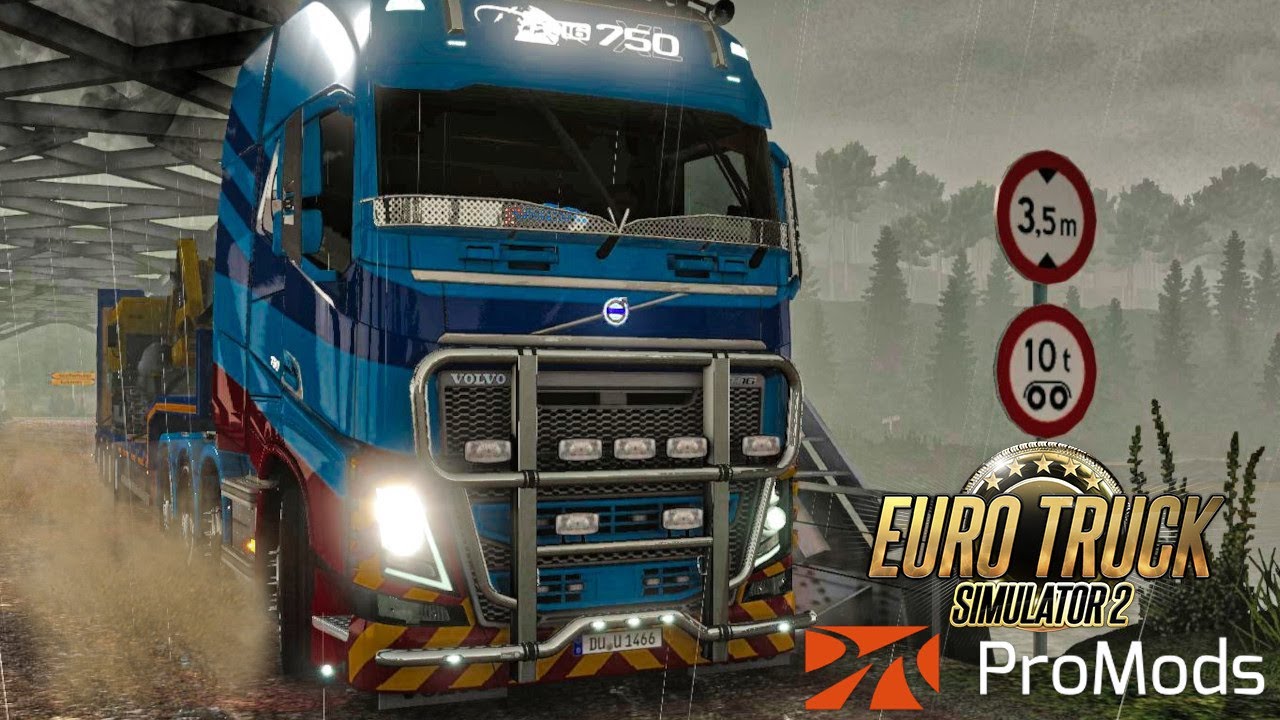 ETS2 ProMods - Im UNWETTER aus dem STEINBRUCH von KIRKINSK - Euro Truck Simulator   Multiplayer