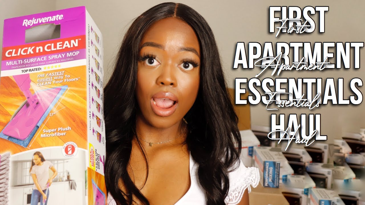 HUGE FIRST APARTMENT ESSENTIALS HAUL| WALMART, DOLLAR TREE, AMAZON & MORE | KALIA