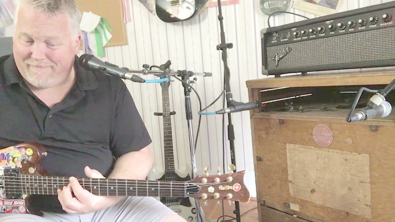 Bassman Powered Guitar Though Leslie Cabinet!