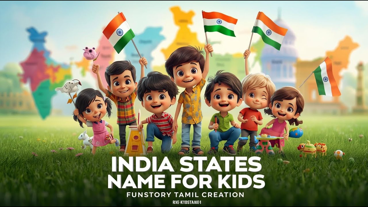 INDIA STATES NAME FOR  KIDS #funstorytamil  #kidsstories #quizgames #tamilfairytale #cartoon