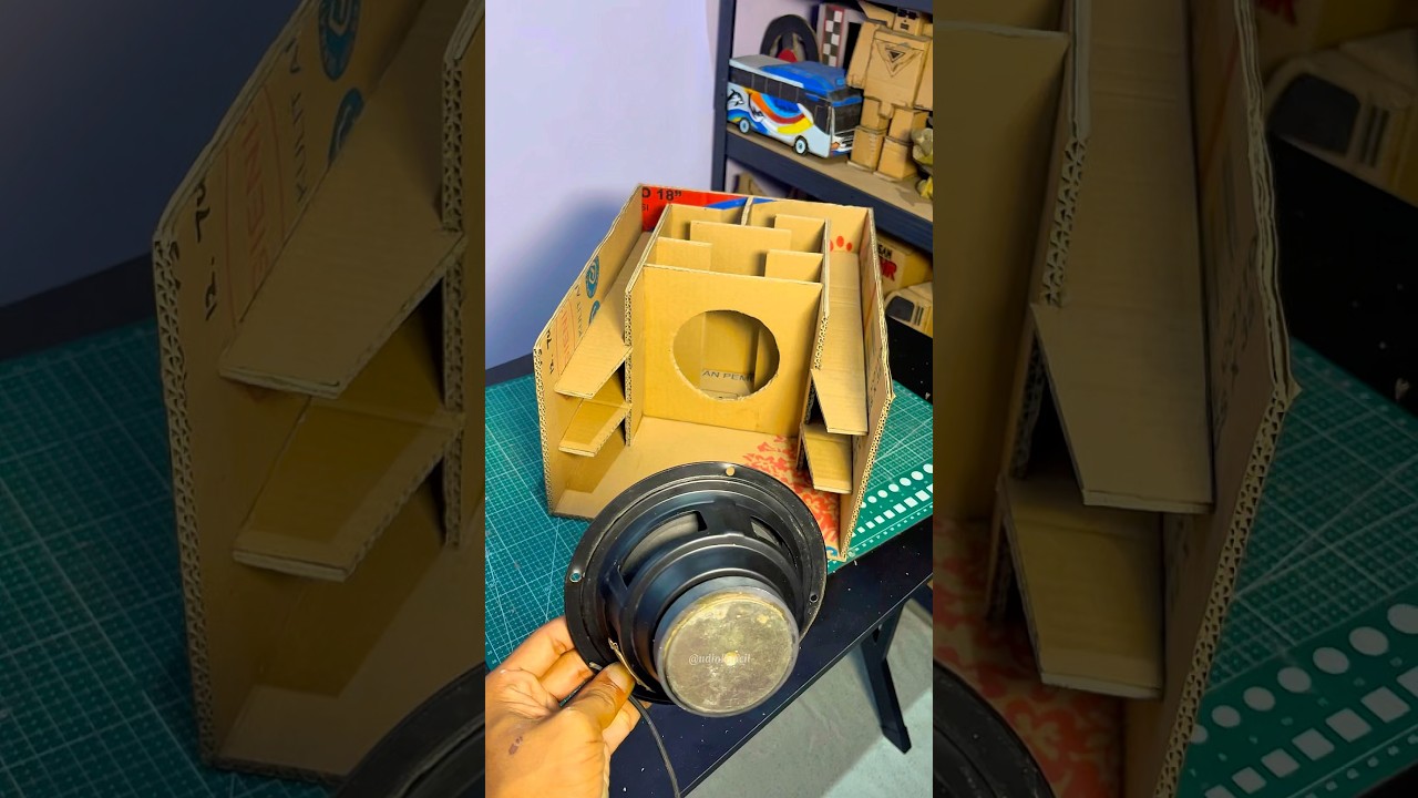Membuat box sound dari kardus #kreatif #kreasi  #sound #speaker #horeg