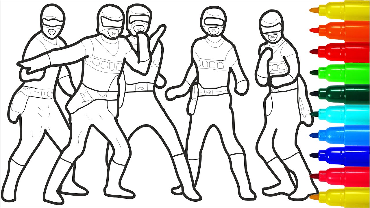 Power Rangers Battle Group Coloring Pages