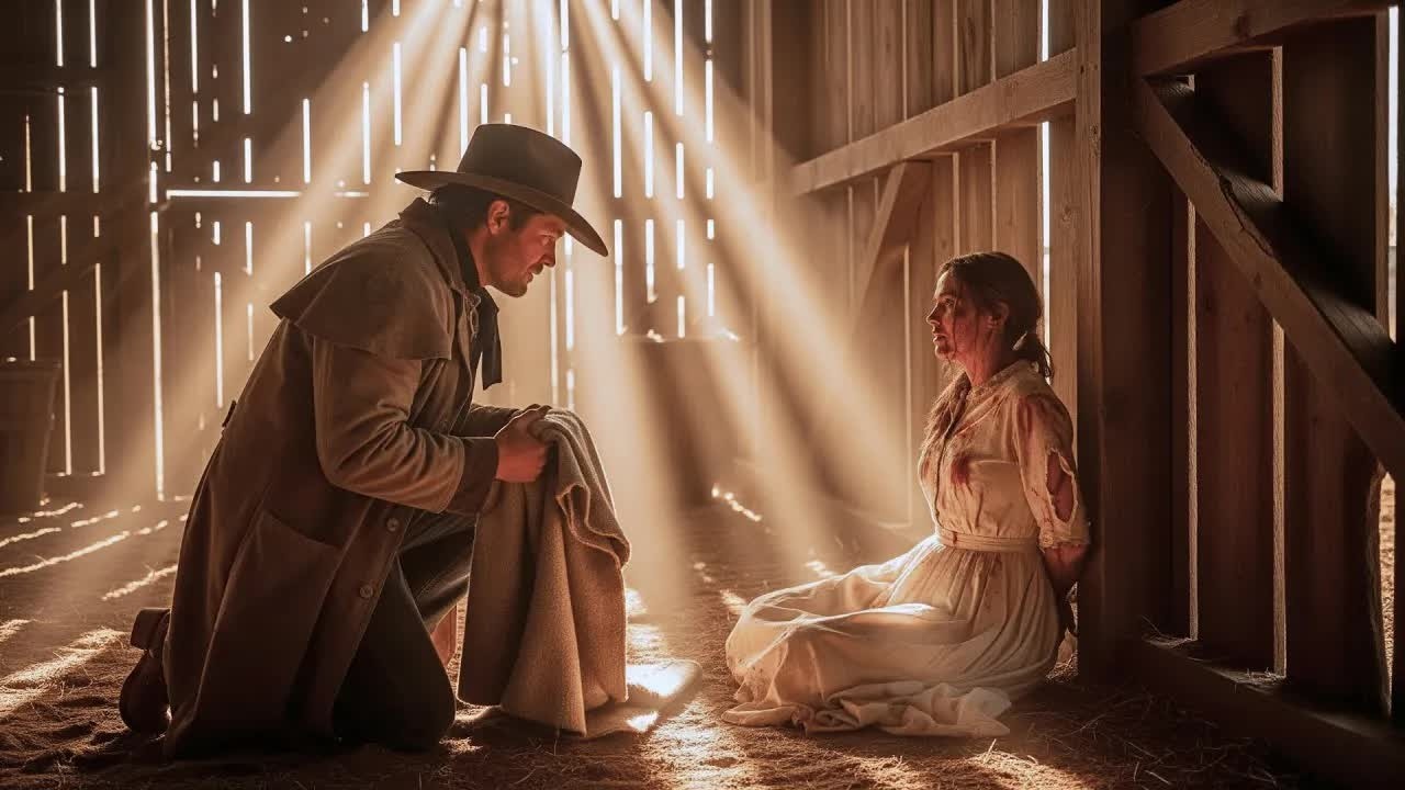 «Per favore… non sollevare la mia gonna», lei implorò  Ma il ranchero lo fece comunque, e