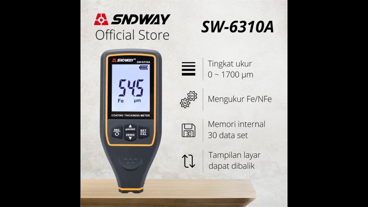 Review dan Kalibrasi SNDWAY Coating Thickness Meter SW-6310A