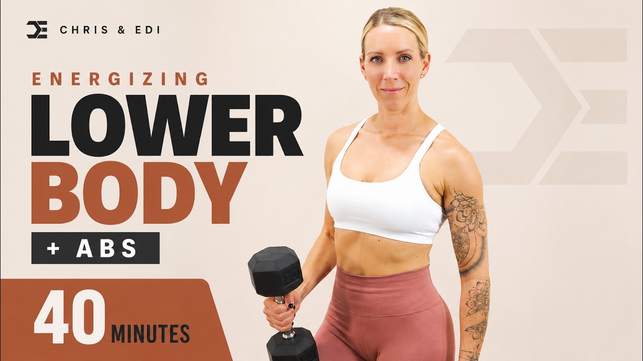 40 Min LOWER BODY DUMBBELL WORKOUT to Grow Quads, Hamstrings, Glutes with Abs Circuit