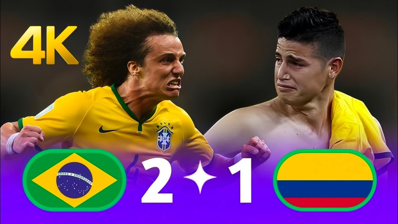 البرازيل 🇧🇷 كولومبيا 🇨🇴 ماقبل الكارثة 🤯 ربع النهائي كأس العالم 2014 وجنون عصام الشوالي جودة عالية 4k