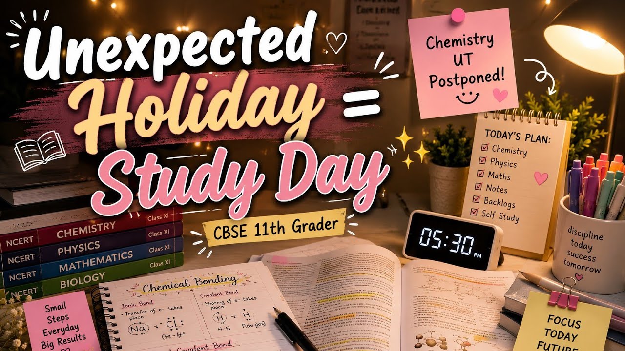 Unexpected Holiday = Study Day 📚✨ | CBSE 11th Grader