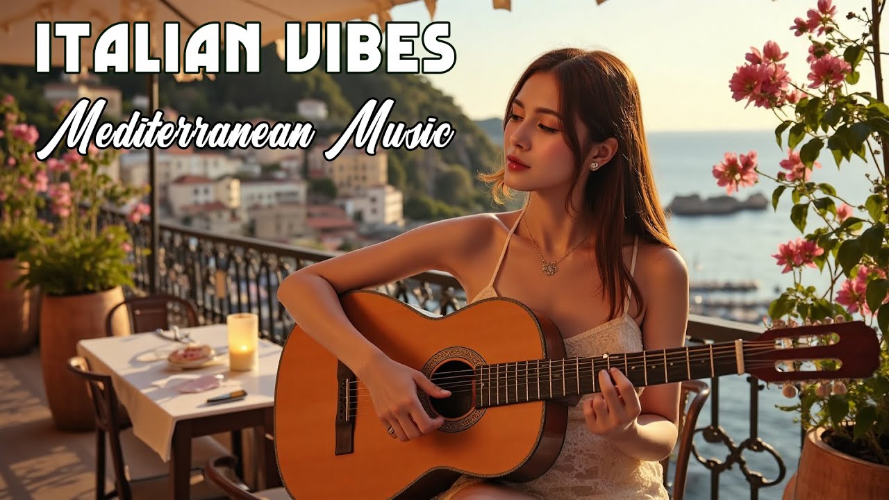 🎶 Italian Vibes & Mediterranean Music 🎶 1+ Hours Scenic Amalfi Coast & Lake Como Relaxation 4K