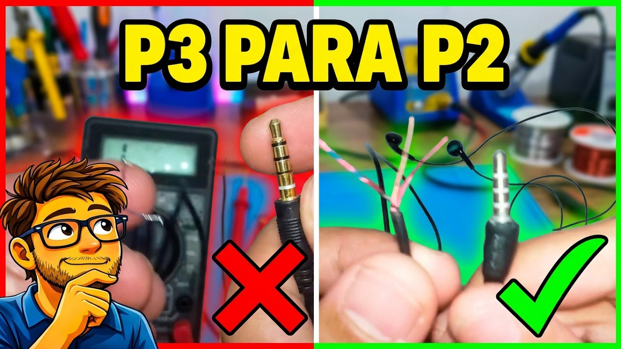 Como consertar fone de ouvido - mudar de p3 para p2