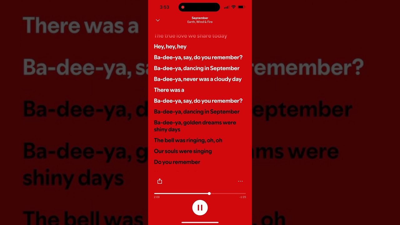 Earth Wind & Fire September Lyrics