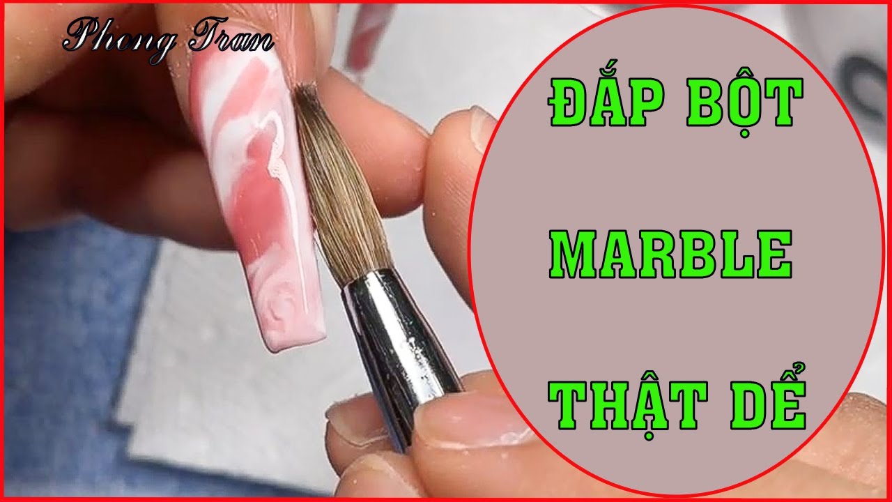 Phong Tran Nails | Cách Đắp Bột Nails Marble Thật Dể - nail 2021