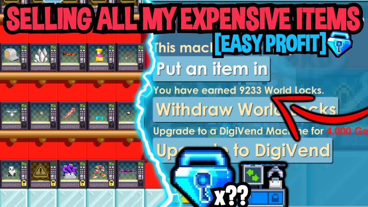 SELLING ALL MY EXPENSIVE ITEMS FOR CHEAP!! [QUICK DLS] | Growtopia