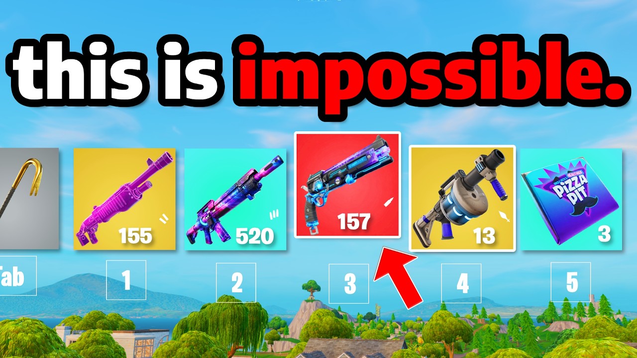 Тестирование невозможных вариантов снаряжения в Fortnite Reload...