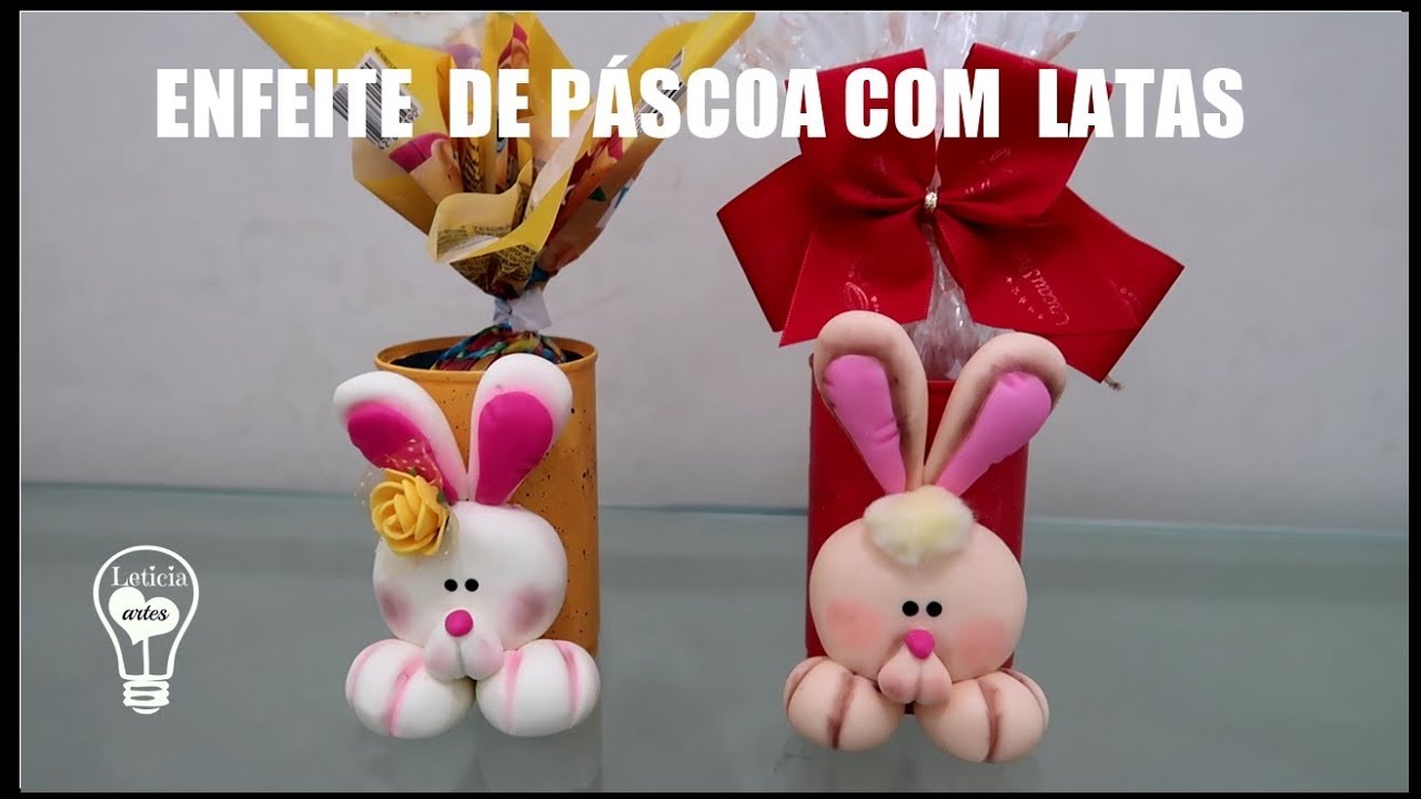 DIY COM  LATAS ENFEITES DE PÁSCOA #LETICIAARTES