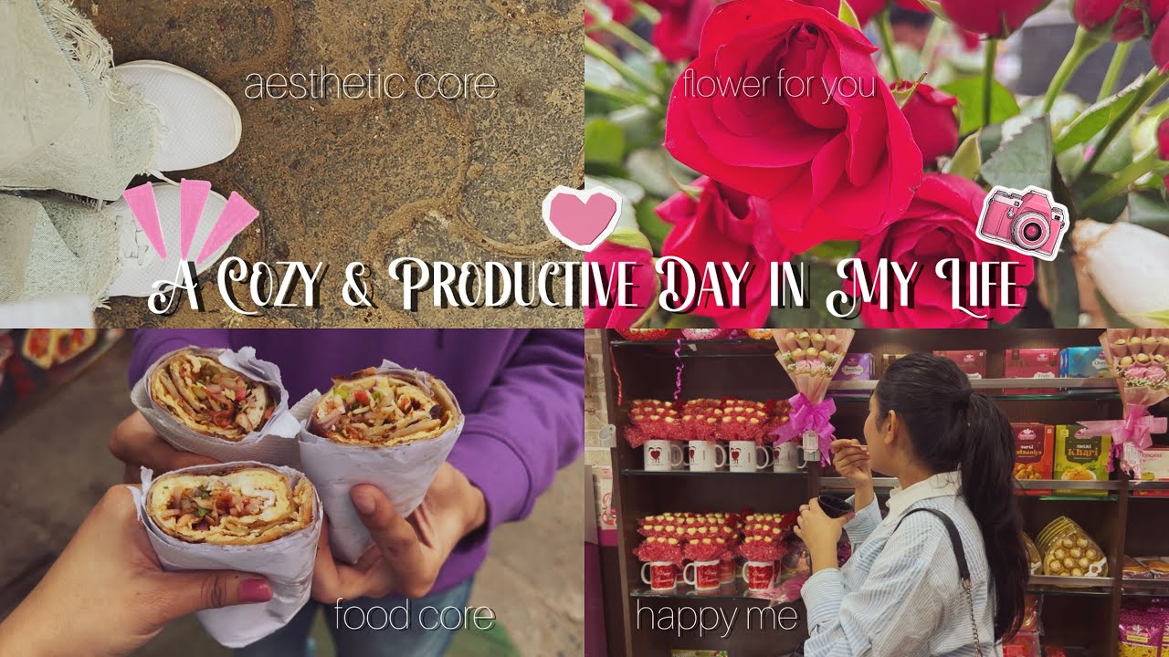 A Cozy & Productive Day in My Life | Shalu’s aesthetic Vlog| 🛺🌯🍰❤️🎀| a girl from Patna