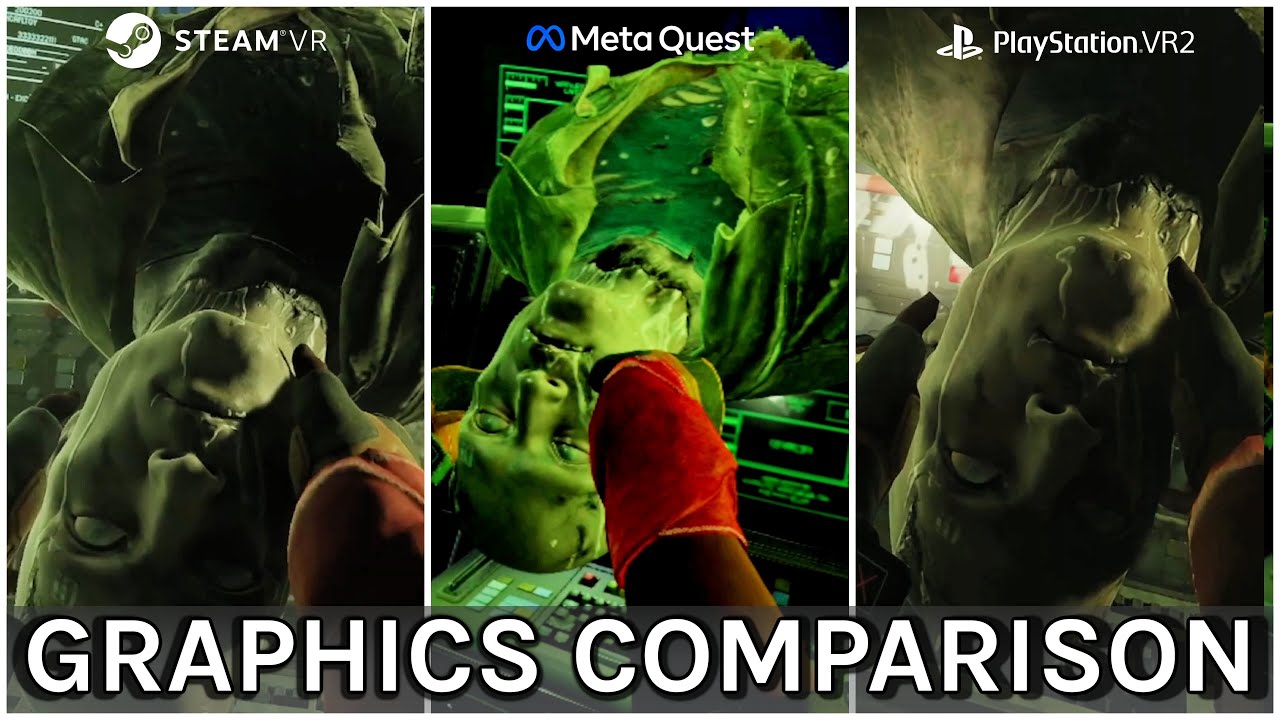 Alien: Rogue Incursion VR Graphics Comparison - Quest 3 vs PlayStation VR2 & SteamVR