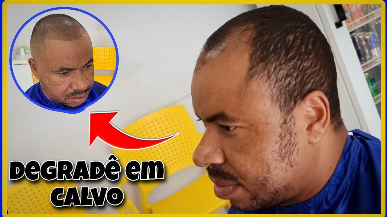 Como cortar cabelo masculino calvo! #cortemasculino #cortedegrade #cabelo