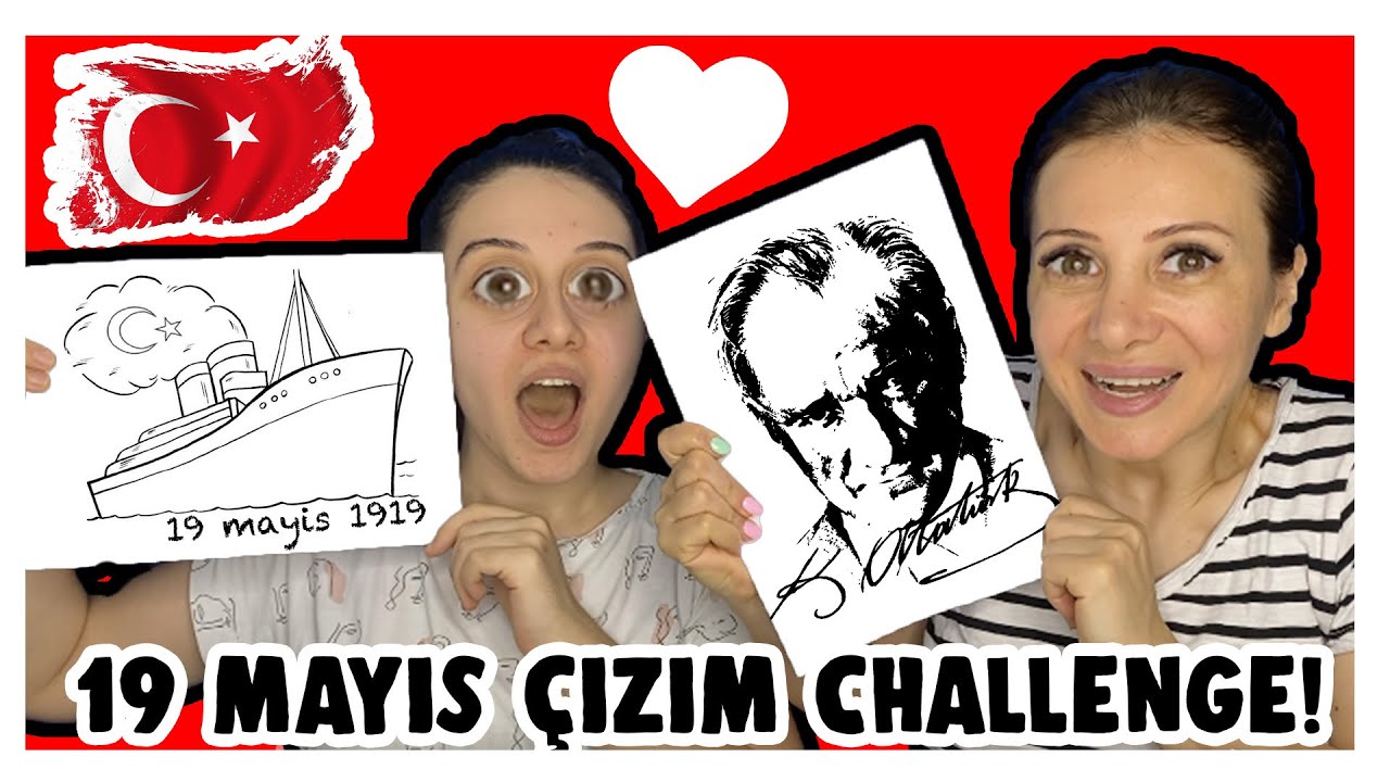 19 MAYIS ÇİZİM CHALLENGE! GENÇLİK BAYRAMI ÇİZ BOYA KAZAN YARIŞMASI! #19MAYIS1919 Bidünya Oyuncak