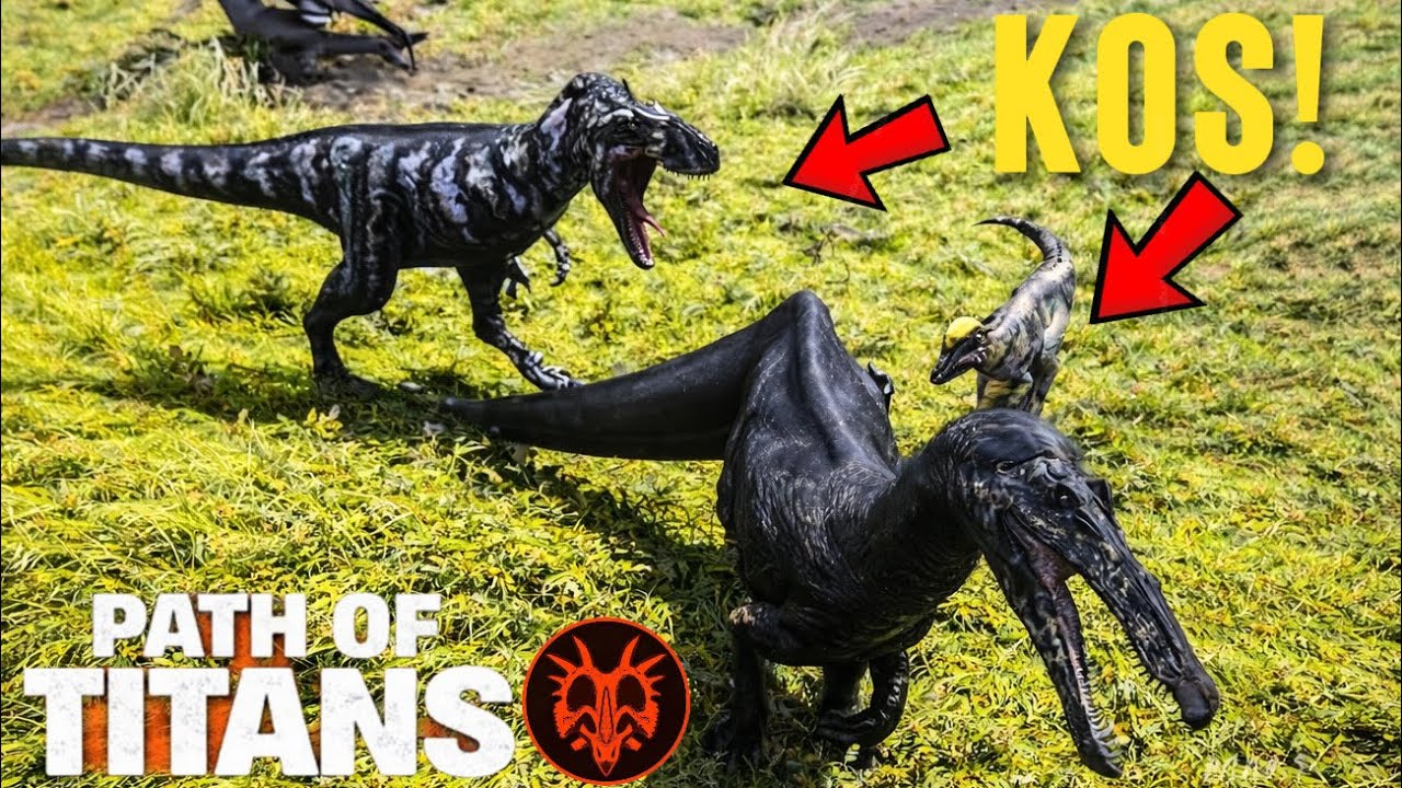 Suchomimus Vs KOS Discord packs! |Path of Titans Official PvP