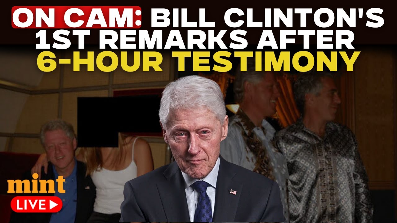 LIVE | Bill Clinton's 1st Remarks On Cam After '6-Hour' Testimony On Epstein Ties | Trump