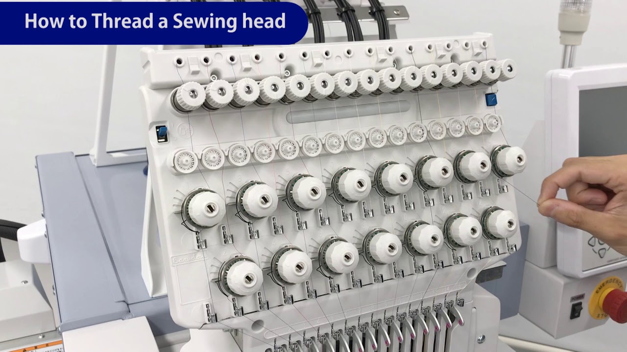 How to thread a sewing head / Comment enfiler une machine à broder