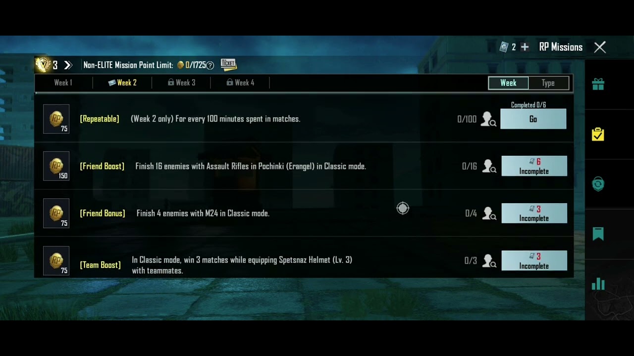 Unlocking ez license and week 2 missions of M11 royal Pass.